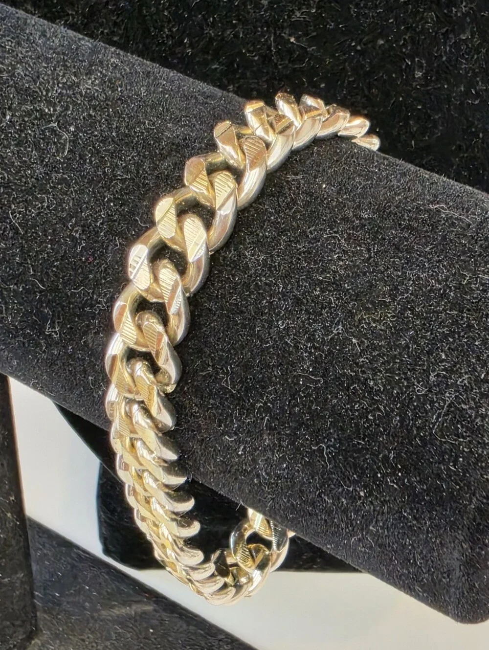 Men's 925 Sterling Silver 10MM Italian Curb Cuban Chain Link Bracelet 8